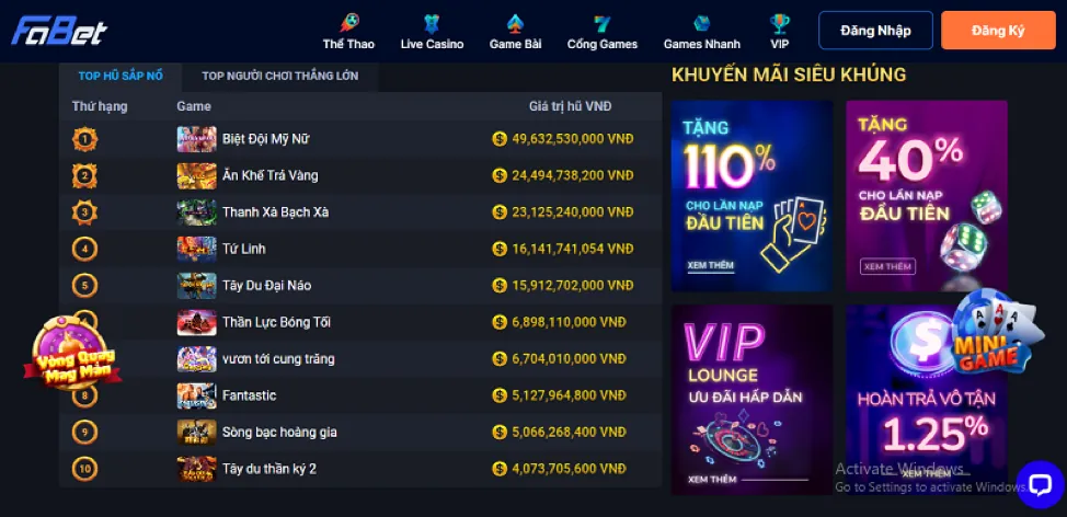 Khuyến mãi vòng quay miễn phí hàng ngày cho người chơi game slot